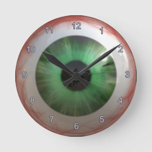 Optometrist Eye Doctor Spooky Fun Green Eye Clock