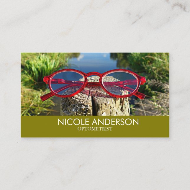  Optometrist Eye Glasses Business Card (Front)