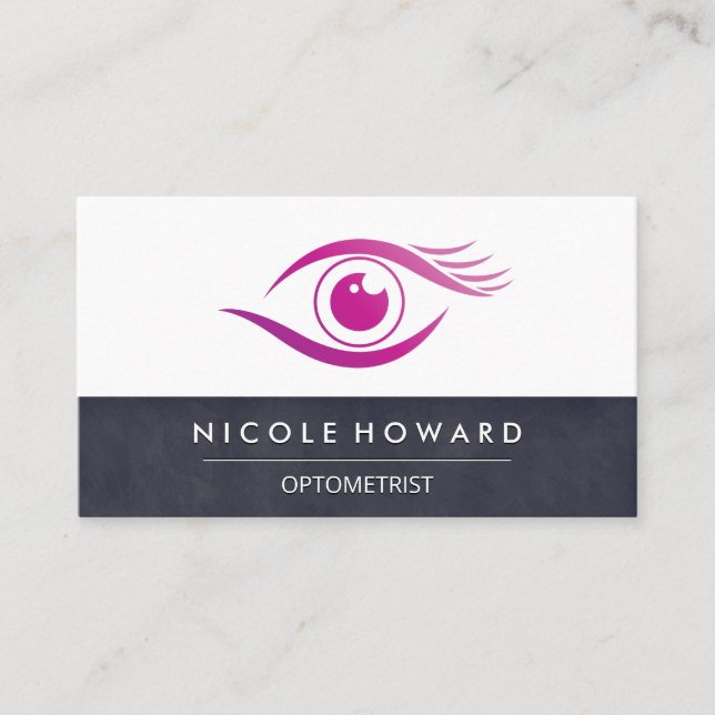 Optometrist | Eye Logo Business Card (Front)