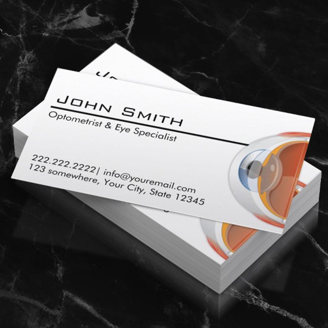 Optometrist & Eye Specialist Professional Business Card (Creator Uploaded)