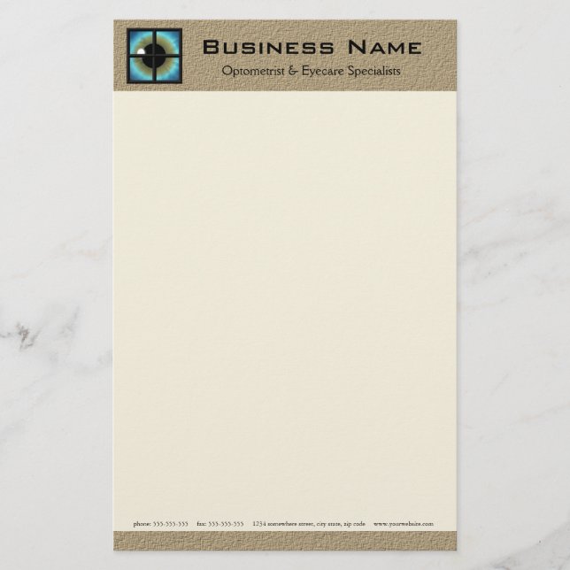Optometrist & Eyecare Specialists Stationery Paper (Front)