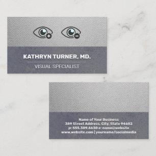 Optometrist   Farsight Nearsight Icon Business Card