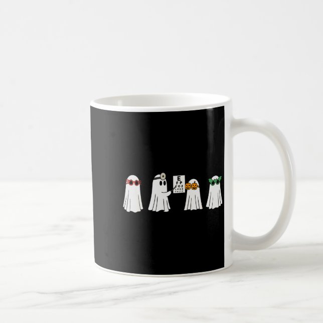 Optometrist Ghost Boo Center Halloween Optician  Coffee Mug (Right)