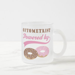 Optometrist Gift (Doughnuts) Frosted Glass Coffee Mug