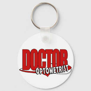OPTOMETRIST LOGO DOCTOR BIG RED KEY RING