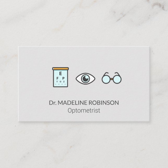 Optometrist | Medical Doctor | Eye Exam Appointment Card (Front)
