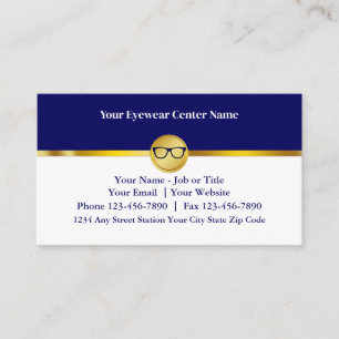 Optometrist Modern Eyewear Eye Glasses Business Ca Business Card