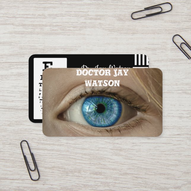 Optometrist Ophthalmologist Business Card (Front/Back In Situ)