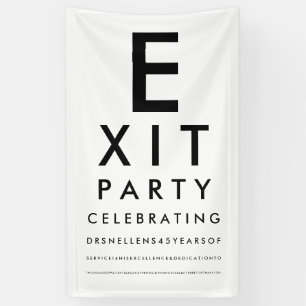 Optometrist Ophthalmologist Exit Retirement Party Banner