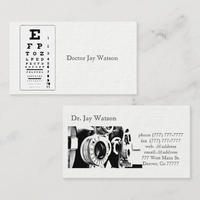 Optometrist Ophthalmologist Eye Destiny Destiny'S Business Card (Front/Back)