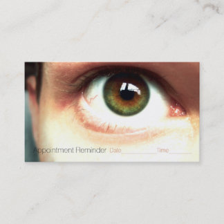 Optometrist.Ophthalmologist.Eye exam.Appointment Appointment Card