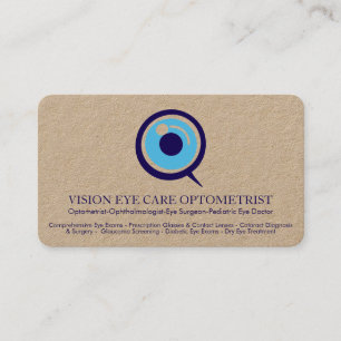 Optometrist Ophthalmologist Eye Specialist craft Business Card