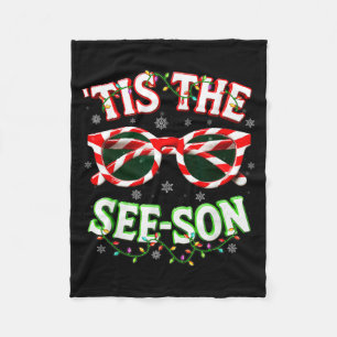 Optometrist Optician Christmas Tis The See-son Xma Fleece Blanket