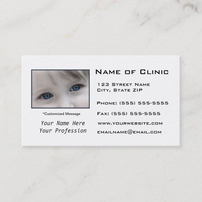Optometrist Optometry Eye Exam Appointment Card (Front)