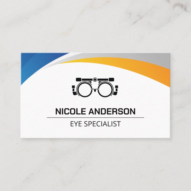 Optometrist | Phoropter Equipment | Health Business Card (Front)