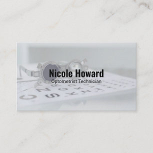 Optometrist Phoropter Eye Exam Chart Business Card