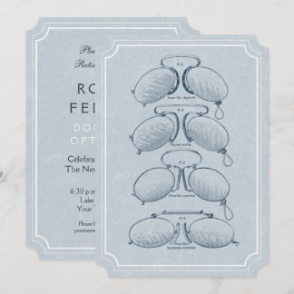 Optometrist Retirement Vintage Eyeglasses Invitation