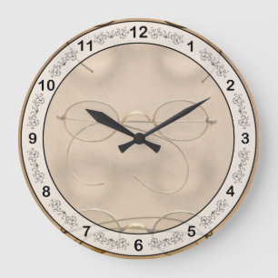Optometrist - Simple gold frames Large Clock