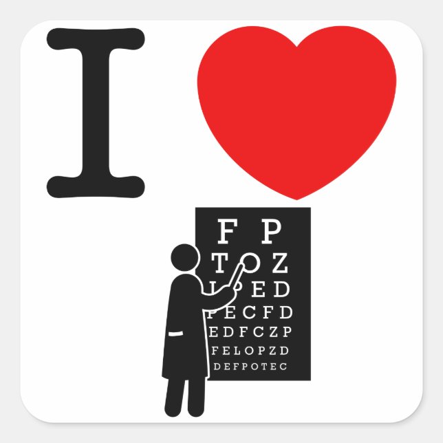 Optometrist Square Sticker (Front)