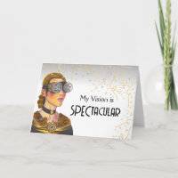 Optometrist Thank You with Steampunk Lady Goggles