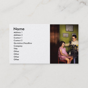 Optometrist - The eye exam 1929 Business Card