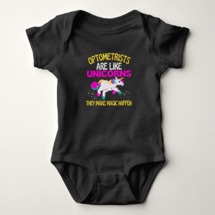 Optometrist Unicorn , Magical Unicorn Optometry Baby Bodysuit