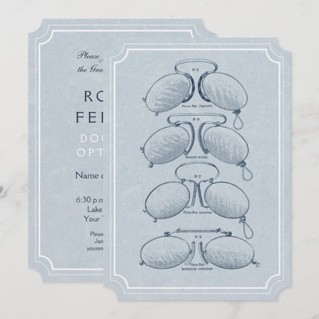 Optometrist Vintage Eyeglasses Graduation Card (Front/Back)