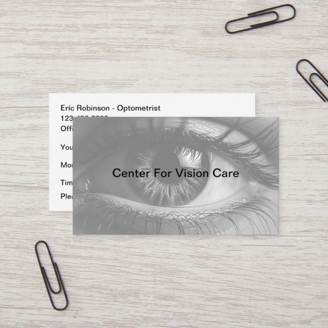 Optometrist Vision Care Appointment Cards  (Front/Back In Situ)