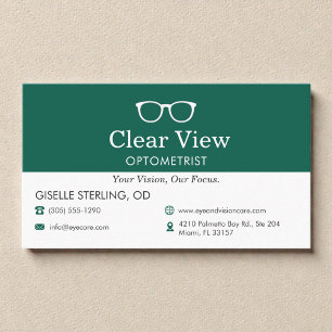 Optometrist Vision Care Doctor Office Business Card