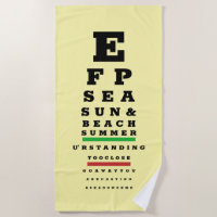 Optometrist's funny eye test Snellen chart