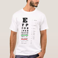 Optometrist's funny eye test Snellen chart