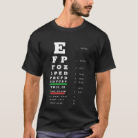 Optometrist's funny eye test Snellen chart