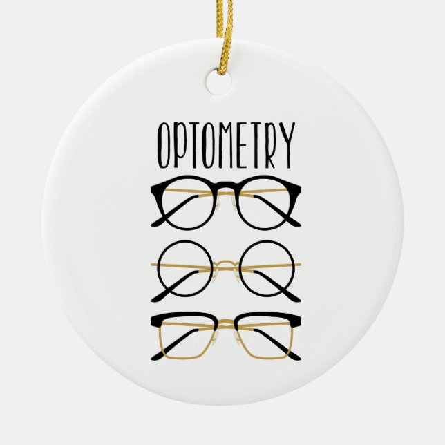 Optometry Ceramic Tree Decoration (Front)