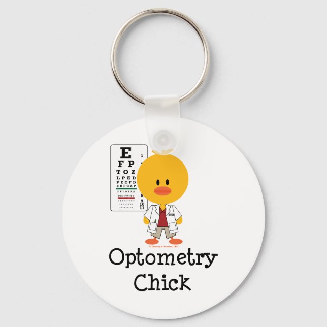 Optometry Chick Key Chain (Front)