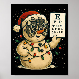 Optometry Christmas Ophthalmologist Funny Optician Poster