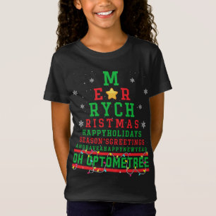 Optometry Christmas Tree Eyeglasses Eye Christmas T-Shirt