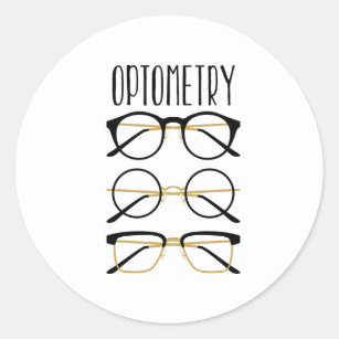 Optometry Classic Round Sticker