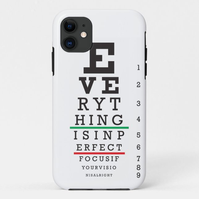 Optometry Eye Chart Case-Mate iPhone Case (Back)