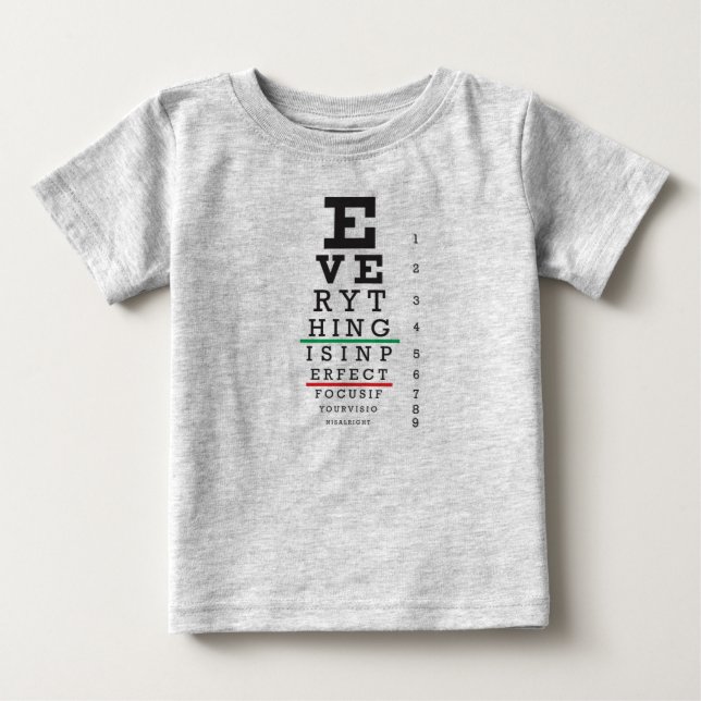 Optometry Eye Chart Illustration Baby T-Shirt (Front)