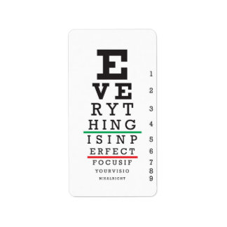 Optometry Eye Chart Illustration Label