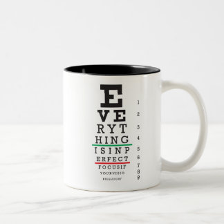 Optometry Eye Chart Illustration Two-Tone Coffee Mug