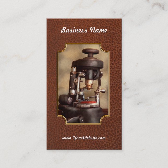 Optometry - Lens cutting machine Business Card (Front)