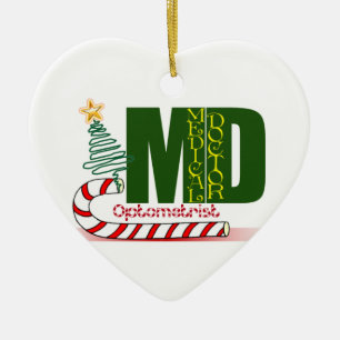 OPTOMETRY MERRY CHRISTMAS EYE DOCTOR CERAMIC TREE DECORATION