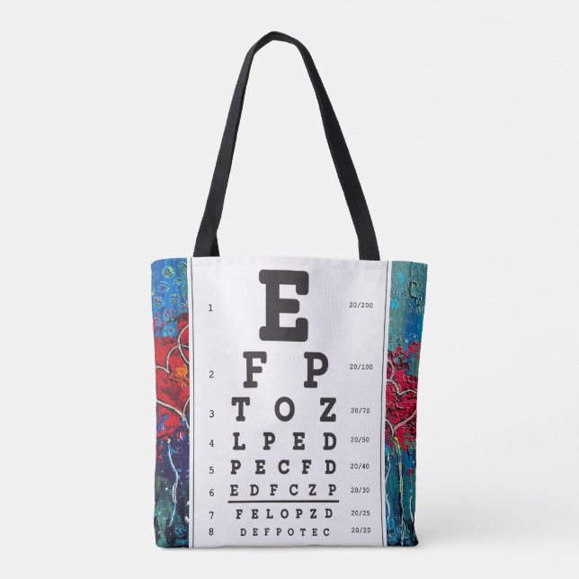 Optometry Ophthomolgist Eye Doctor Eye Chart Tote  Bag (Back)