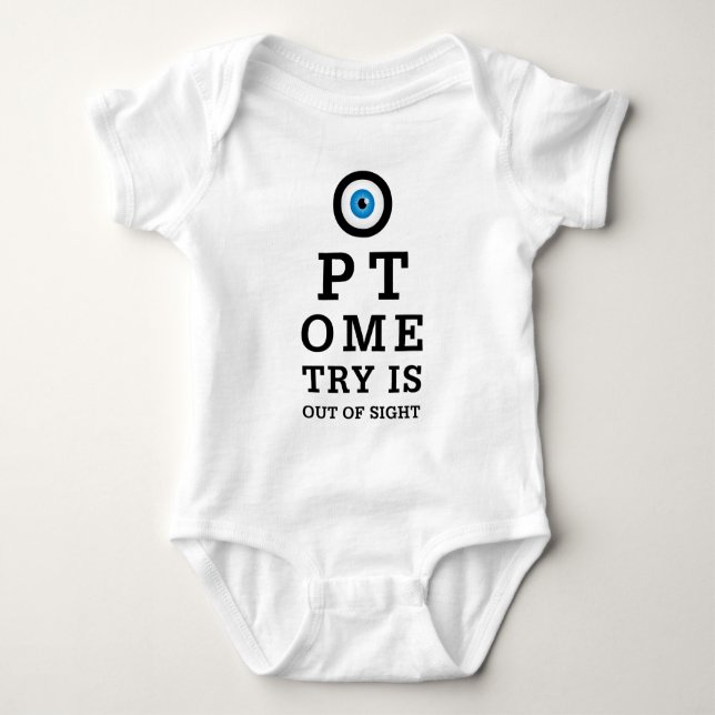 Optometry Out of Sight Baby Bodysuit (Front)