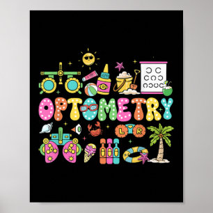 Optometry Summer Vibes Ophthalmology Tech Eye Doct Poster
