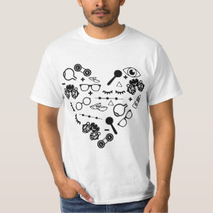 Optometry Symbols Heart Eyeglasses Spectacles Opti T-Shirt