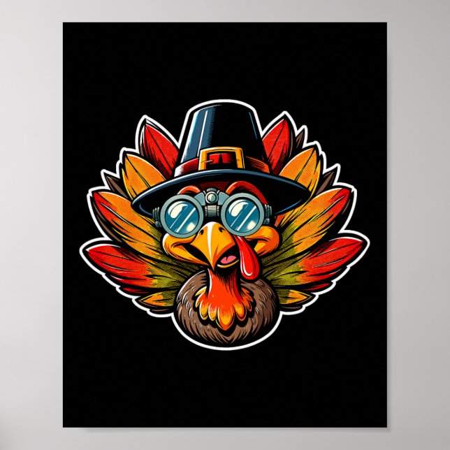 Optometry Thanksgiving Turkey Optometrist Eye Doct Poster (Front)