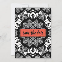 opulence bw wedding invitation card 