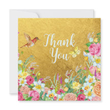 Opulence Gold Floral Hummingbird